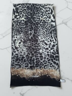 Salvatore Ferragamo Vintage Silk Scarf Zebra Print 58x16 Made In Italy Luxury